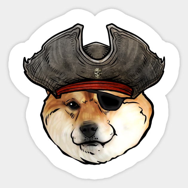 Shiba Inu Pirate Sticker by whyitsme